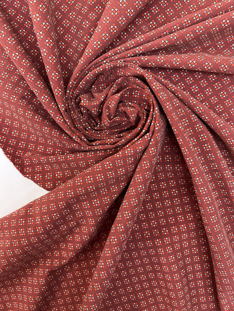 Printed Polyamide Fabric Brown Orange
