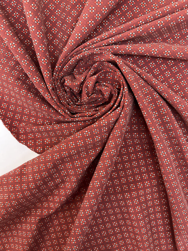 Printed Polyamide Fabric Brown Orange