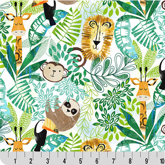 Minky Fabric Cloud Cuddle Multi Jungle Boogie 58/60"