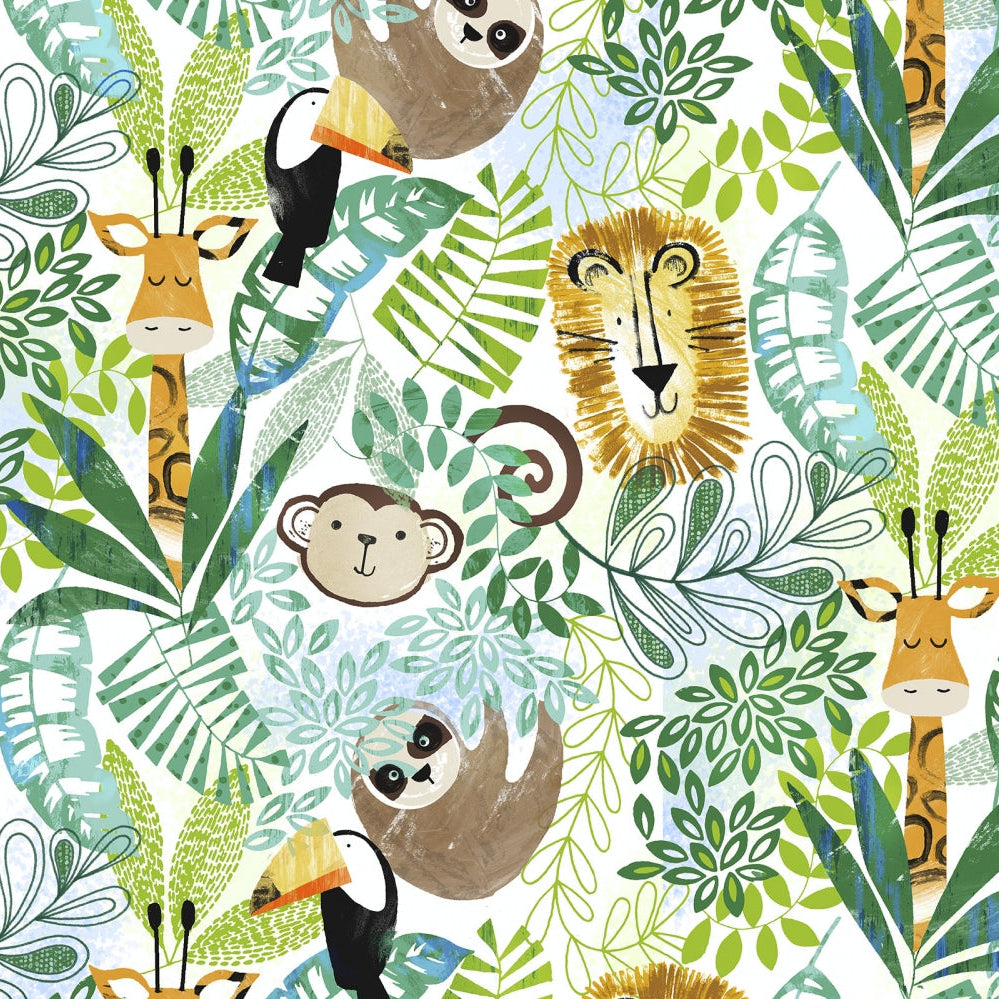 Minky Fabric Cloud Cuddle Multi Jungle Boogie 58/60"