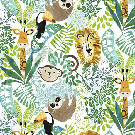 Minky Fabric Cloud Cuddle Multi Jungle Boogie 58/60"
