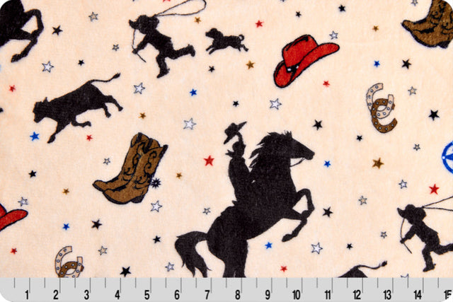 Cloud Cuddle Rodeo Print Fabric 58/60" Natural