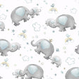 Cuddle Fabric Blue Little Peanut Elephants 58/60"