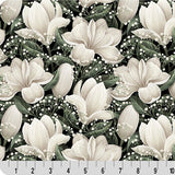 Minky Fabric Cloud Cuddle Natural Magnolias 58/60