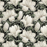 Minky Fabric Cloud Cuddle Natural Magnolias 58/60