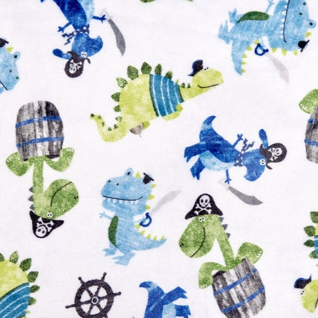 Cuddle Fabric Multi Piratesaurus 58/60"