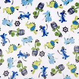 Cuddle Fabric Multi Piratesaurus 58/60"
