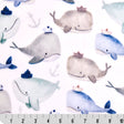 Minky Plush Fabric Whale Ahoy Multi 58/60"