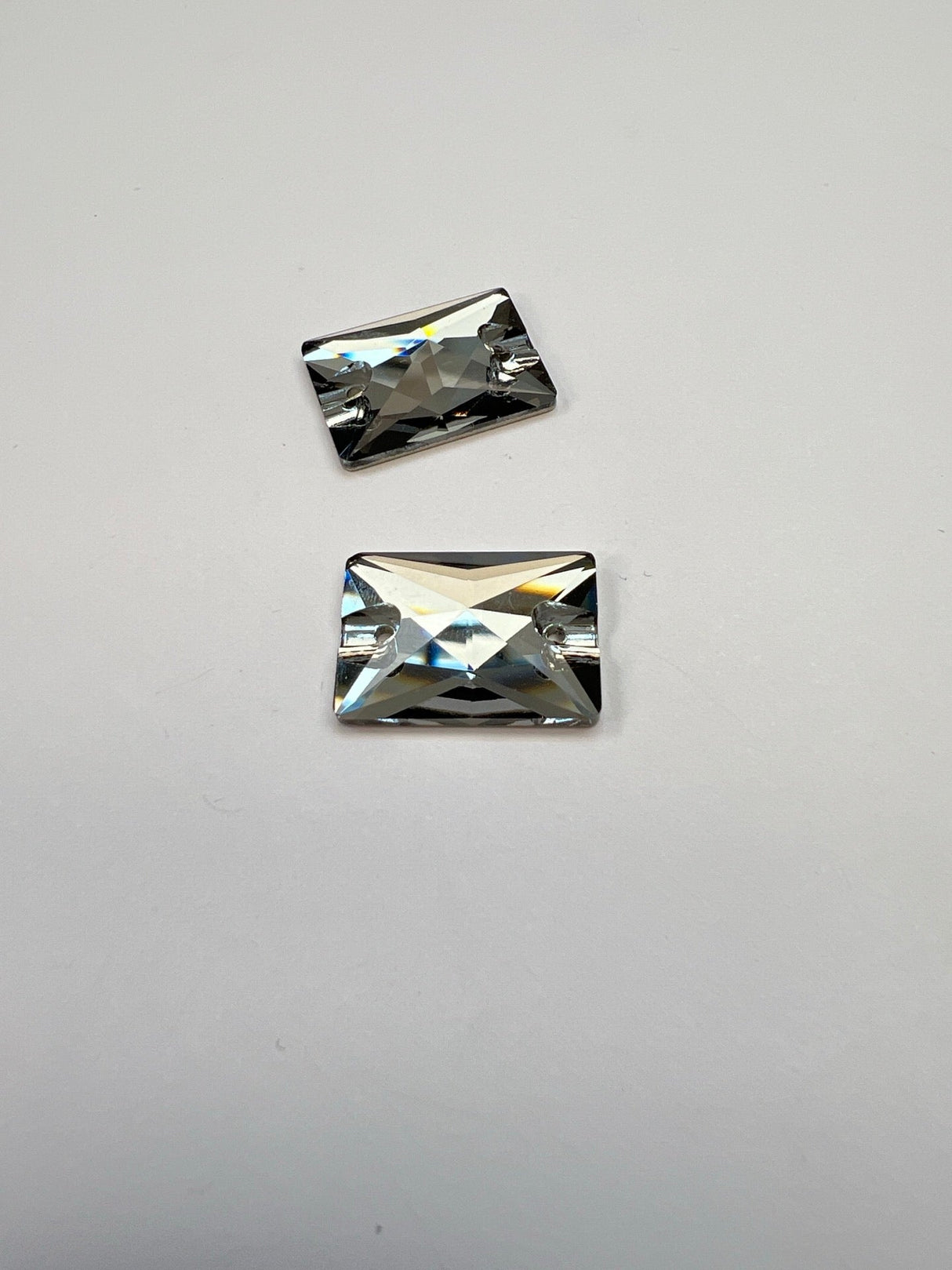 Silver Sewing Notions With Crystals