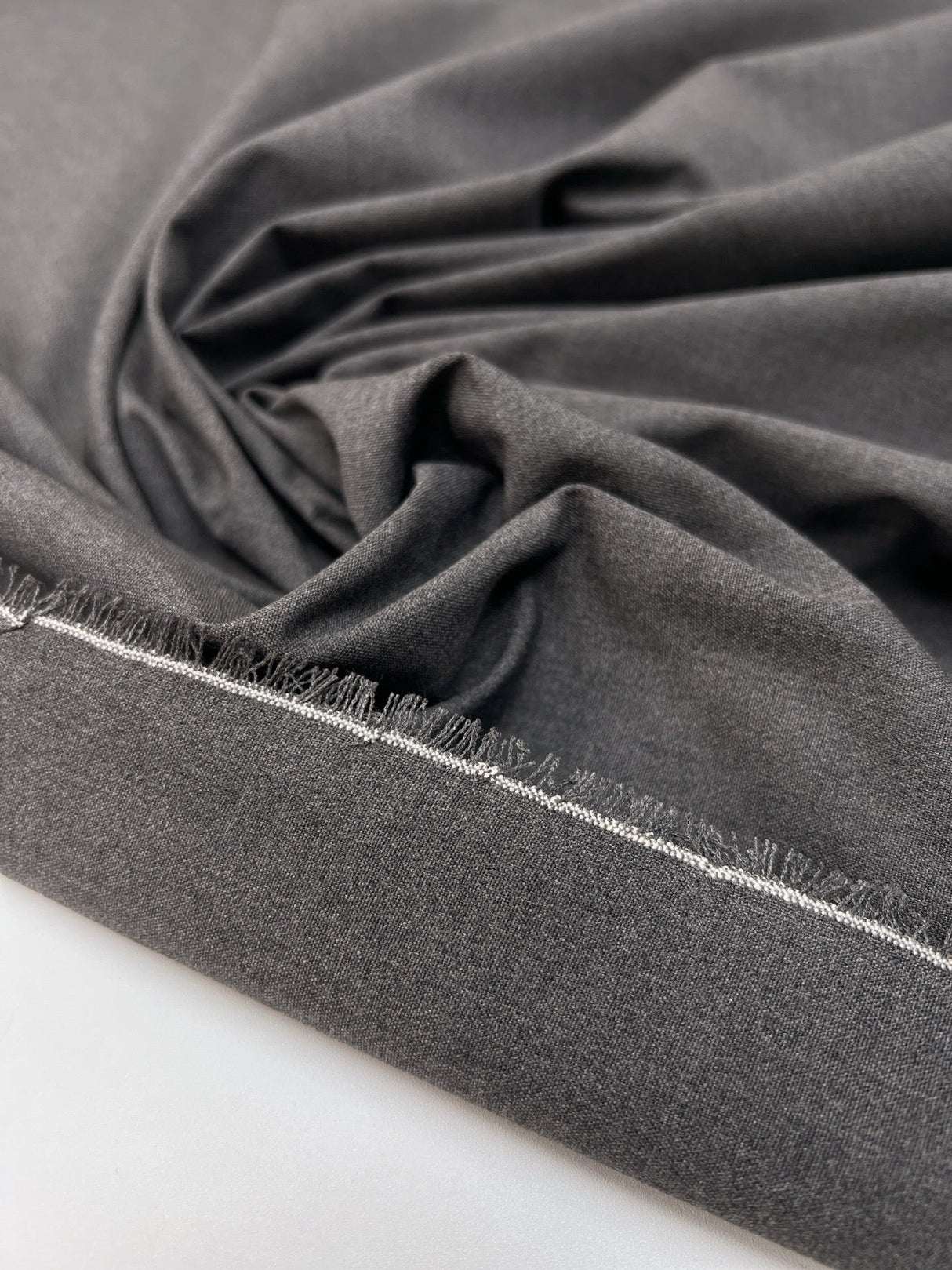 Polyester Melange Gray Fabric