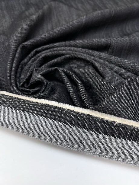 Cotton Denim Twill Gray Black