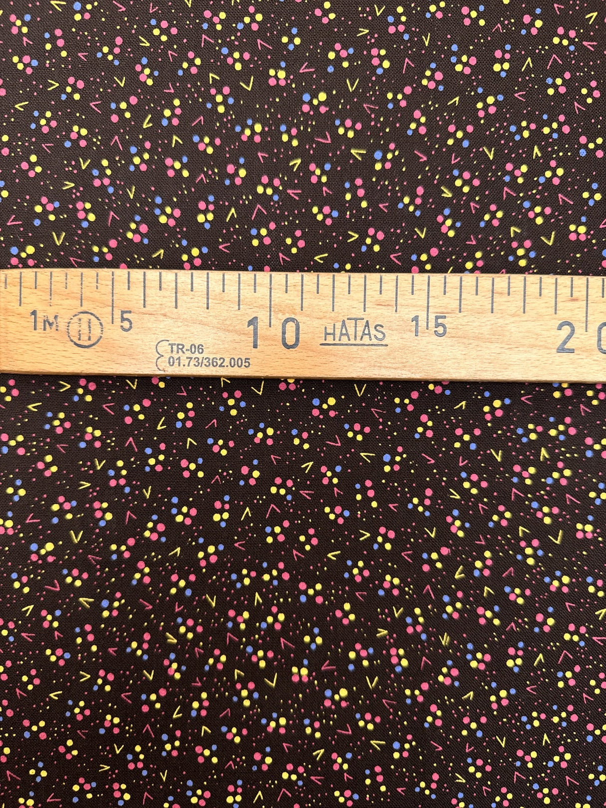 Printed Wool Fabric Brown Geometric