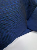 Wool Changeant Jacquard Fabric Blue Black