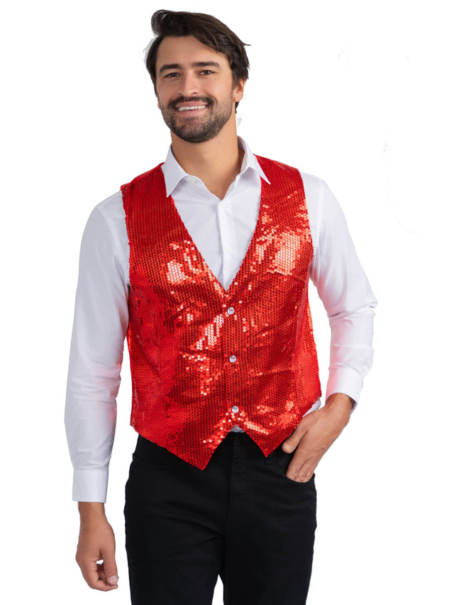 Red Sequined Vest Costume