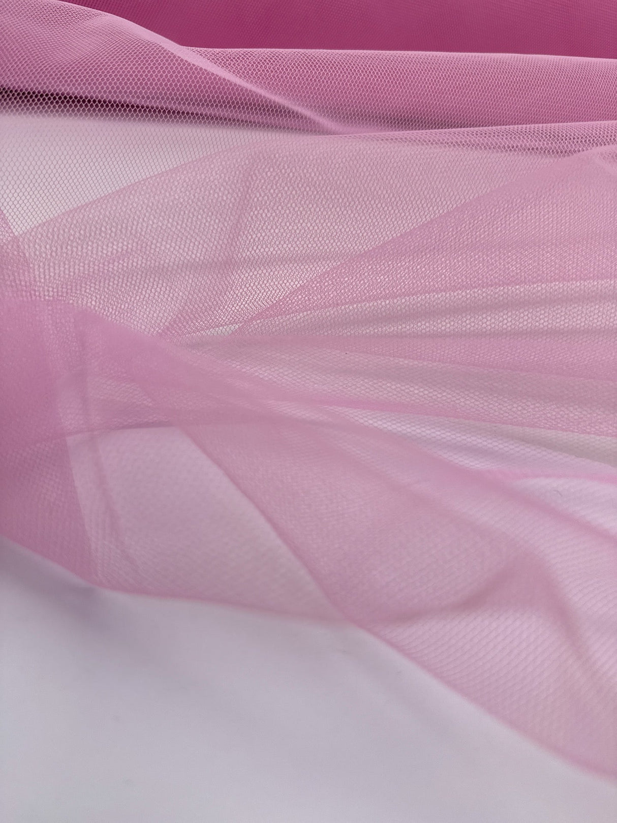 Pink Polyamide Mesh Woven Stretch Fabric