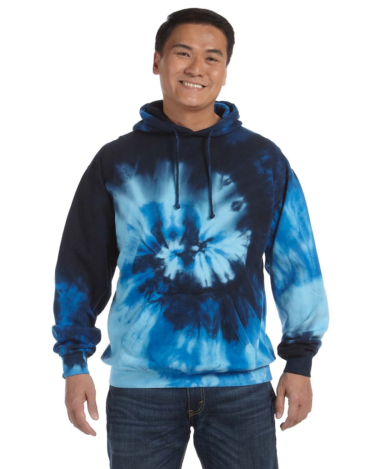 Adult Tie-Dyed Pullover Hooded Sweatshirt