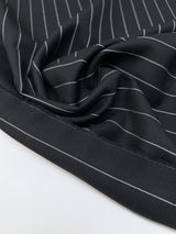 Black Wool Twill Suit Fabric