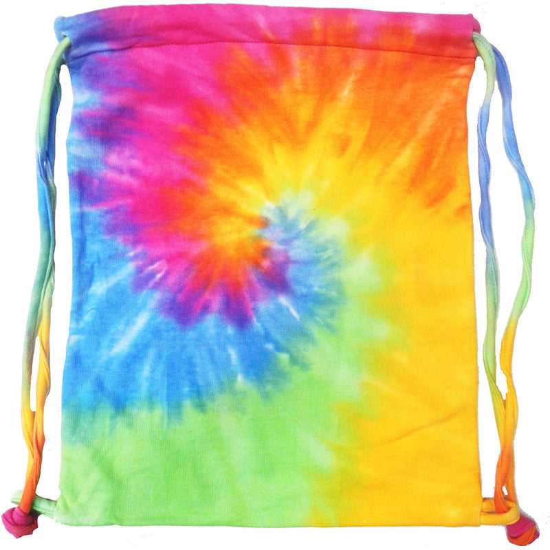Swirl Tie-Dyed Drawstring Bag