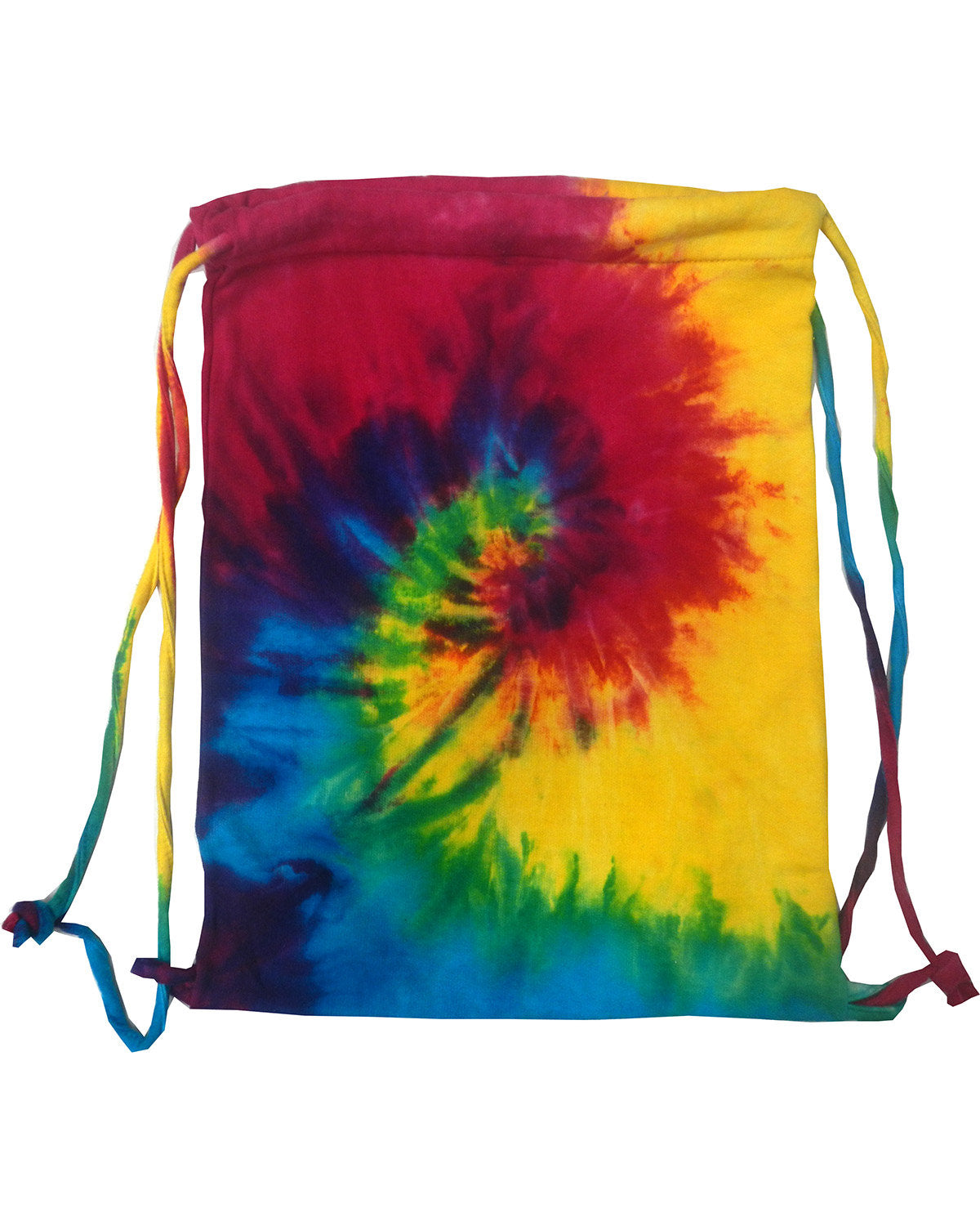 Swirl Tie-Dyed Drawstring Bag