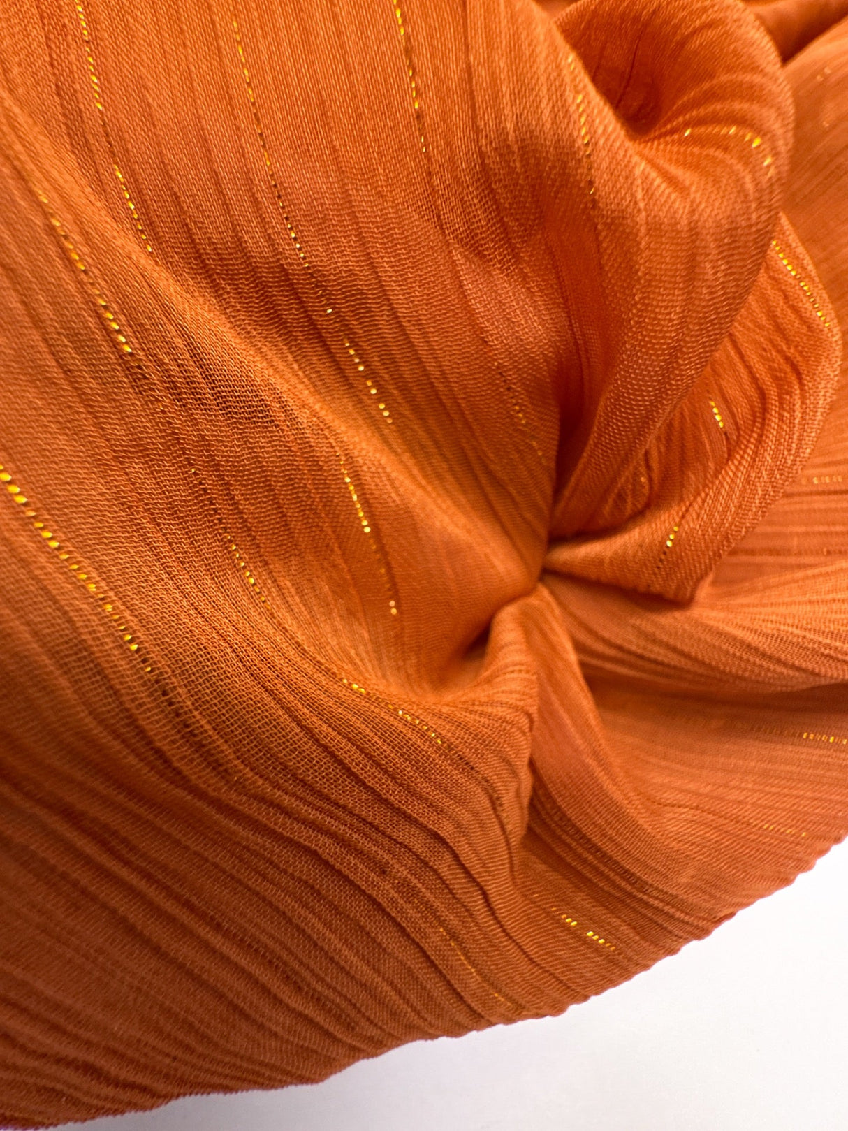 Orange Lurex Polyamide Chiffon