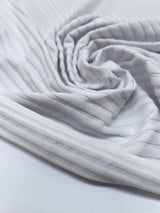 Polyamide Elastane Ribbed Knit White