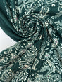 Viscose Batiste Printed Paisley Purple-Green