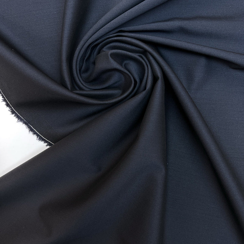 Wool Viscose Casual Fabric Black Blue