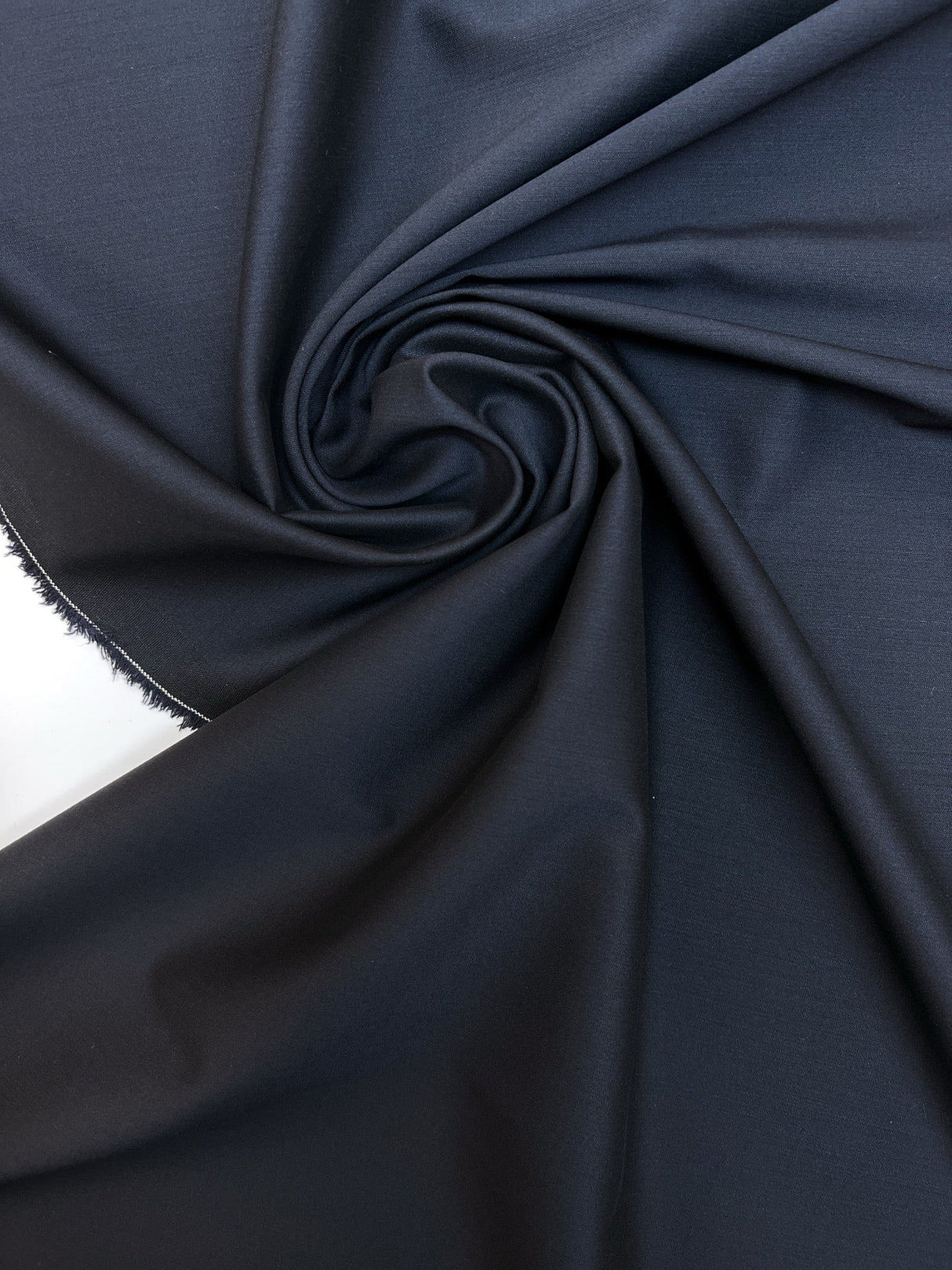 Wool Viscose Casual Fabric Black Blue