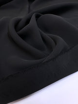 Black Polyester Double Crepe