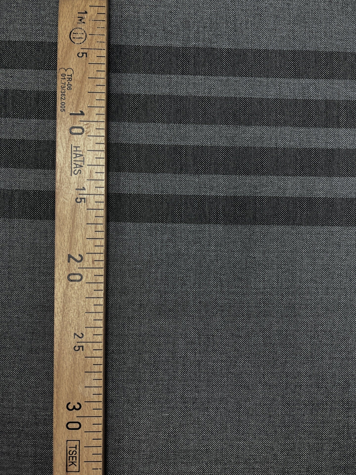 Wool Twill Gray Striped Suiting Fabric