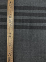Wool Twill Gray Striped Suiting Fabric