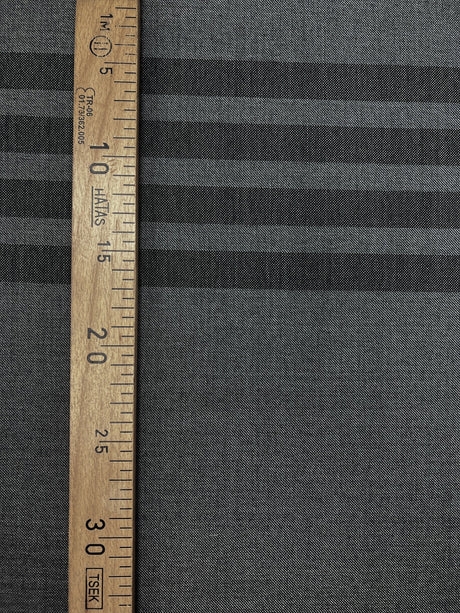 Wool Twill Gray Striped Suiting Fabric
