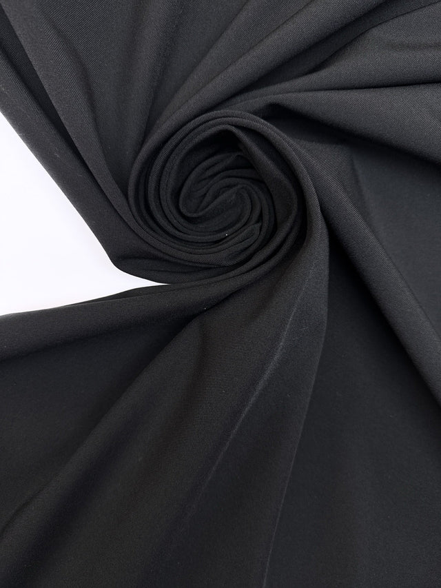 Black Polyamide Elastane Twill