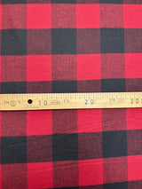 Cotton Flannel Checked Red Black