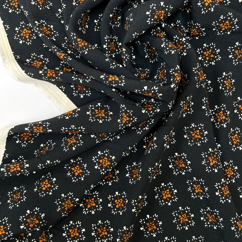 Viscose Crepe Printed Brown Fabric