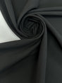 Black Polyester Viscose Cotton Elastane Double Weave