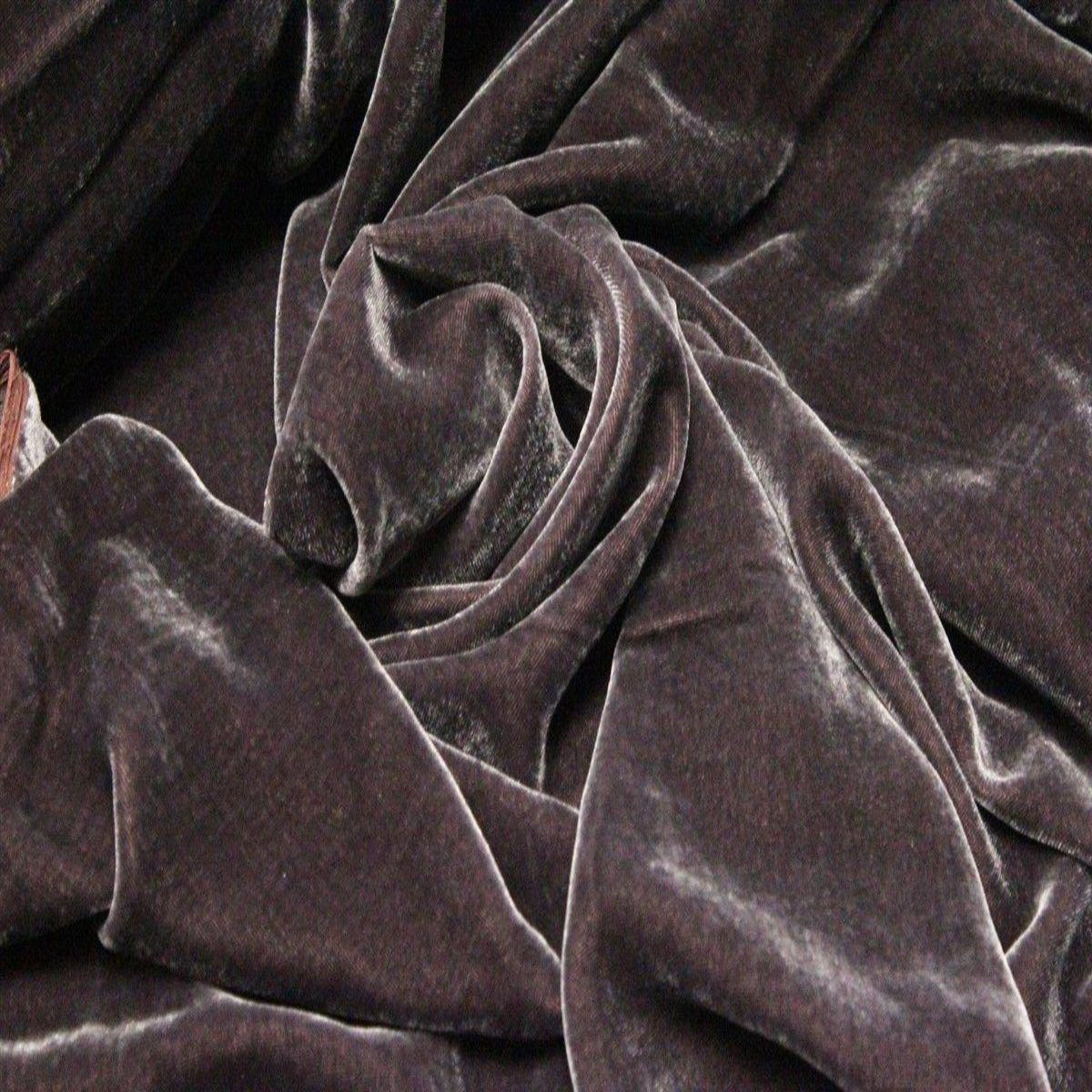 Silk Rayon Velvet Fabric - 80 Percent Rayon 20 Percent Silk, Velvet, 45" Width, 180 GSM (1 Yard)