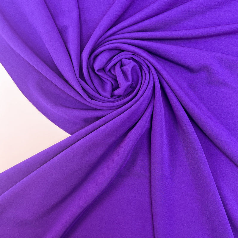 Purple Cotton French Knit Fabric