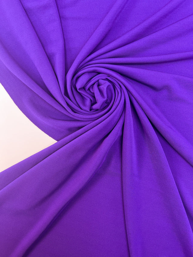 Purple Cotton French Knit Fabric