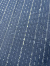 Italian Blue Striped Wool Suit Fabric