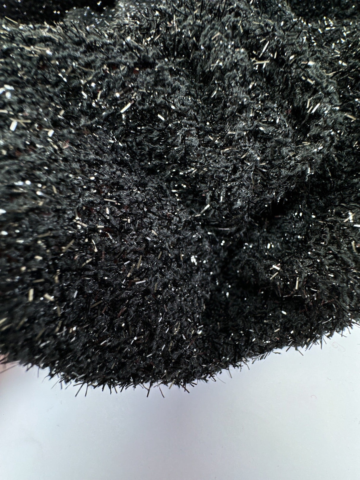 Black Lurex Polyester Knitted Fabric