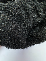 Black Lurex Polyester Knitted Fabric