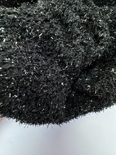 Black Lurex Polyester Knitted Fabric