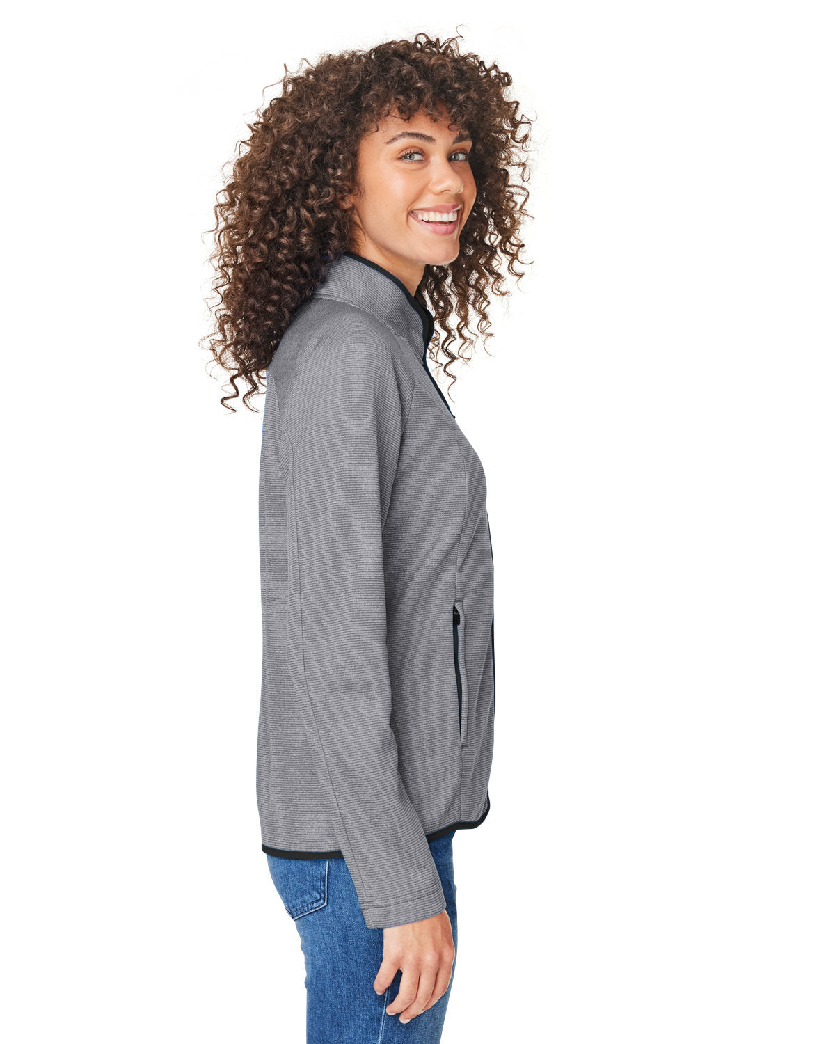 Ladies' Venture Heathered Stripe Full-Zip