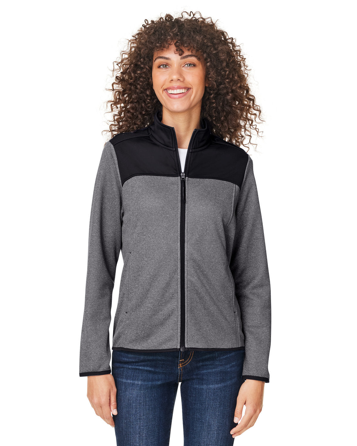 Ladies' Venture Heathered Stripe Hybrid Jacket