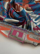 Polyester Jacquard Multicolour Graphic Fabric