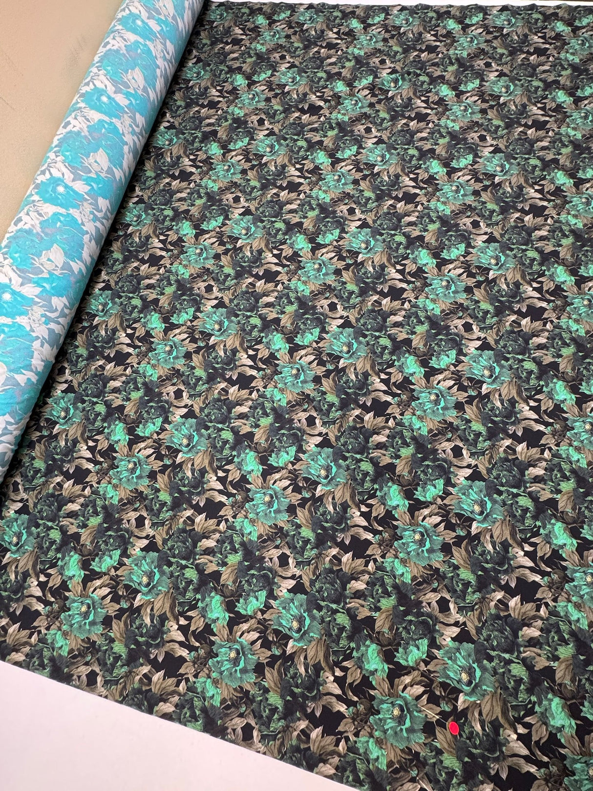 Polyamide Elastane Knitted Floral Fabric