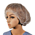 Cellucap BI4DI 21" Pleated White Hand-Tied Bouffant Caps - Box of 100