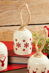 8 Inch Holiday Bell Ceramic Ornament