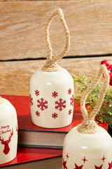 8" Holiday Bell Ceramic Ornament